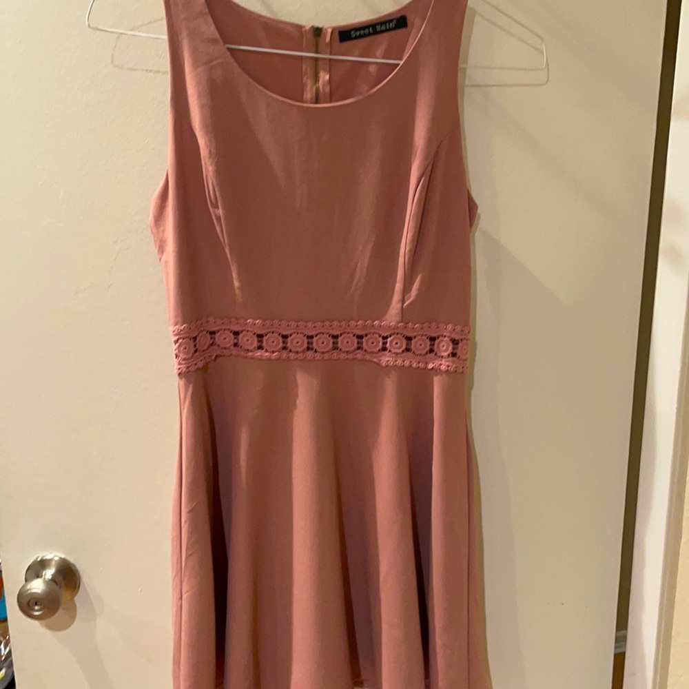 Pink skater dress